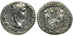ANCIENT COINS Roman Imperial, Octavian Augustus, DenariusRoman ImperialOctavian Augustus (27 BC-14 AD), Denarius 2-4 AD, Lugdunum mint (Lyon)Obverse: head of August facing rightCAESAR AVGVSTVS DIVI F 