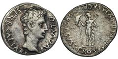 ANCIENT COINS Roman Imperial, Octavian Augustus, Denarius - VERY RAREVery rare type of Augustus denarius, occasionally found in trade. Roman Imperial Octavian Augustus (27 BC-14 AD), Denarius 17-16 BC