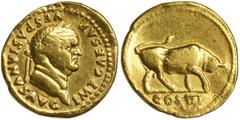 ANCIENT COINS Roman Imperial, Vespasian, AureusVespasian Aureus with repaired buttonhole, transforming the reverse legend from COS VI to COS III. The coin comes from 25 Cayón Numismática auction in 20