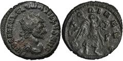 ANCIENT COINS Roman Imperial, Quintillus, AntoninianusRare antoninian of Emperor Quintillus, who reigned after the death of his brother Claudius, according to various sources, several days or about tw