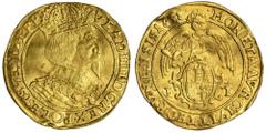 POLISH COINS Ladislaus IV Vasa, Ducat Thorn 1637 II - RAREWeight 3.43 gAtrakcyjny przedstawiciel dukata Władysława IV Wazy z mennicy toruńskiej.Odmiana z popiersiem w zbroi bez ozdób.Egzemplarz gięty,