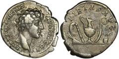 ANCIENT COINS Roman Imperial, Marcus Aurelius, DenariusRoman Imperial Marcus Aurelius (161-180), Denarius during the reign of Antoninus Pius 140-144, Rome mint Obverse: bare head right AVRELIVS CAESAR