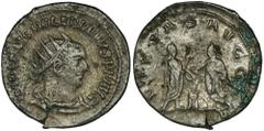 ANCIENT COINS Roman Imperial, Valerian I, AntoninianusRoman Imperial Valerian I (253-260), Antoninianus 256-260, Samosata mint Obverse: radiate and draped bust right IMP C P LIC VALERIANVS P F AVG Rev