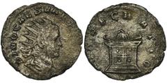 ANCIENT COINS Roman Imperial, Valerian II, AntoninianusConsecration issue. Roman Imperial Valerian II (253-255, son of Galien), Antoninianus 258, Rome mint Obverse: radiate and draped bust right DIVO 
