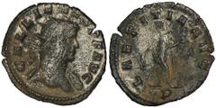 ANCIENT COINS Roman Imperial, Gallienus, AntoninianusRoman Imperial Gallienus (253-268), Antoninianus, Milan mintObverse: radiate head right GALLIENVS AVGReverse: Laetitia standing left, holding wreat