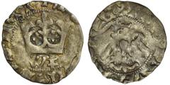 POLISH COINS Ladislaus II Jagiello, Half groat KrakauOdmiana z W‡ pod koroną. Reference: Pawlikowski typ XIX.1, Frynas P.16.1/10, Kubiak typ VII Grade: VF+POLISH COINS Poland Polish Medieval Poland