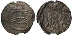 POLISH COINS Sigismund III Vasa, Denarius Krakau 1621 - RARERzadki denar. Tłem historii monetarnej Rzeczypospolitej w czasach panowania Zygmunta Wazy był postępujący kryzys pieniężny wywołany sytuacją