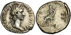 ANCIENT COINS Roman Imperial, Nerva, DenariusEx. Auctiones, 2014.Roman ImperialNerva (96-98), Denarius 97, Rome mint Obverse: laureate head rightIMP NERVA CAES AVG PM TR P COS II PP Reverse: Fortuna P