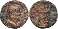 ANCIENT COINS Roman Imperial, Pupienus, Sestertius - RARE, ex. Vögle, ex. AwianowiczRare denarius of Pupienus, one of the shortest reigning Emperors in Roman history. Pupien was proclaimed emperor at 