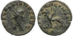 ANCIENT COINS Roman Imperial, Gallienus, AntoninianusRoman Imperial Gallienus (253-268), Antoninianus 267-268, Rome mintObverse: radiate head right GALLIENVS AVGReverse: griffin walking to left, Δ in 