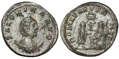 ANCIENT COINS Roman Imperial, Salonina, AntoninianusRoman Imperial Salonina (253-268), Antoninianus 257-260, Antioch mintObverse: draped bust right, wearing stephane and set upon crescent SALONINA AVG