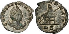 ANCIENT COINS Roman Imperial, Salonina, AntoninianusRoman Imperial Salonina (253-268), Antoninianus 255-256, Rome mintObverse: draped bust right, wearing stephane and set upon crescent SALONINA AVGRev