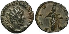 ANCIENT COINS Roman Imperial, Victorinus, Antoninianus - RARERarer antoninianus of Gallic usurper Victorinus, minted in his Rhine capital, Colonia Agrippina (today's Cologne). Coins of Victorinus, the