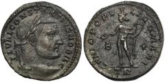 ANCIENT COINS Roman Imperial, Constantius I Chlorus, FollisRare follis, minted in Trier with a rare, long version of the titular FL VAL CONSTANTIVS NOBIL C (i.e. Flavius ​​Galerius Constantius the nob