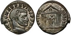 ANCIENT COINS Roman Imperial, Maxentius, FollisRoman ImperialMaxentius (306-312), Follis 308-310, Rome mintObverse: laureate head rightIMP C MAXENTIVS PF AVG Reverse: Roma seated front, head left, shi