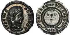 ANCIENT COINS Roman Imperial, Crispus, Follis - NGC MSGraded MS by NGC.Roman Imperial Crispus (317-326), Follis 320-321, Siscia mint Obverse: laureate head rightIVL CRISPVS NOB CReverse: VOT V within 