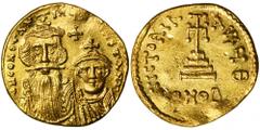 ANCIENT COINS Byzantine Empire, Constans II with Constantine IV, SolidusByzantine Empire Constans II with Constantine IV (641-668), Solidus 654-659, Constantinople mint, 9th officina Obverse: busts of