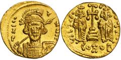 ANCIENT COINS Byzantine Empire, Constantine IV, SolidusLustrous coin.Byzantine Empire Constantine IV (668-685), Solidus 674-681, Constantinople mintObverse: helmeted and cuirassed bust facing slightly