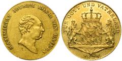 WORLD COINS AND MEDALS Germany, Bavaria, Maximilian I Joseph, Ducat Munich 1823 - RARERare ducat of Maximilian I Joseph.Gold, weight 3.46 g Rzadki dukat Maksymiliana I JózefaEgzemplarz bardzo ładnie z