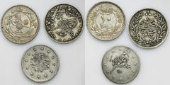 WORLD COINS AND MEDALS Set, Egypt and Turkey, 10 Para, 2 Kurus, 5 (3 pcs.)Set of three coins from Osman Empire, including one Egyptian coin from the Ottoman occupation.Zestaw trzech monet:- Imperium O