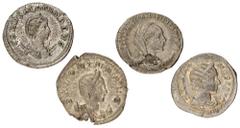 Foreign coins Roman Empire. Julia Mamaea, Mariniana & Salonia. Lot (4) Denarius & Antonianus. ND (235 - 268 AD). F / VF. RIC 335ff, RIC 3ff, RIC 5 & RIC 63.