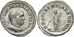 Roman Imperial Balbinus, 238 AD Silver Antoninianus, Rome Mint, 21mm, 2.75 grams Obverse: IMP CD CAEL BALBINVS AVG, Laureate, draped and cuirassed bust of Balbinus right. Reverse: PROVIDENTIA DEORVM, 