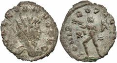 Roman Coins Gallienus, 253 - 268 AD Silvered Antoninianus, Rome Mint, 21mm, 2.69 grams Obverse: GALLIENVS AVG, Radiate head of Gallienus right. Reverse: IOVI PROPVGNAT, Jupiter advancing left holding 