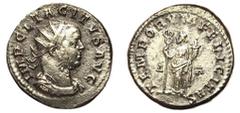 Roman Coins Tacitus, 275 - 276 AD Silvered Antoninianus, Lugdunum Mint, 23mm, 4.94 grams Obverse: IMP CL TACITVS AVG, Radiate, draped and cuirassed bust of Tacitus right. Reverse: TEMPORVM FELICITAS, 