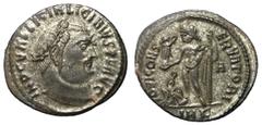 Roman Imperial Coins Licinius I, 308 - 324 AD AE Follis, Cyzicus Mint, 24mm, 3.58 grams Obverse: IMP C VAL LINCIN LICINIVS P F AVG, Laureate head of Licinius right. Reverse: IOVI CONSERVATORI, Jupiter