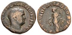 Roman Coins Balbinus 238 AD AE Sestertius, Rome Mint, 29mm, 18.97 grams Obverse: IMP CAES D CAEL BALBINVS AVG, Laureate, draped and cuirassed bust of Balbinus right. Reverse: PROVIDENTIA DEORVM S C, P