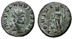 Roman Coins Claudius II, 268 - 270 AD AE Antoninianus, Rome Mint, 20mm, 3.83 grams Obverse: IMP CLAVDIVS AVG, Radiate head of Claudius right. Reverse: IOVI VICTORI, Jupiter stading left holding scepte