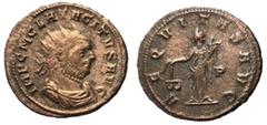 Roman Coins Tacitus, 275 AD AE Antoninianus, Siscia Mint, 24mm, 3.73 grams Obverse: IMP C M CLA TACITVS AVG, Radiate, draped and cuirassed bust of Tacitus right. Reverse: AEQVITAS, Aequitas standing l