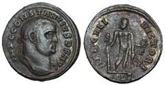 Roman Coins Constantius I, Chlorus, 305 - 306 AD AE Follis, Alexandria Mint, 27mm, 9.45 grams Obverse: IMP C CONSTANTINVS P F AVG, Laureate head of Constantius right. Reverse: HERCVLI VICTORI, Hercule