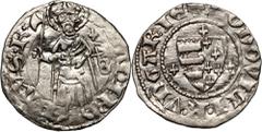 World coins and medals, Part II (N-Z) Hungary, Louis Anjou 1342-1382, DenarWeight 0,57 g. St. Ladislaus denier. Louis Anjou, 1342-1382 hungarian king, 1370-1382 too polish king.Waga: 0,57 g. Denar ze 