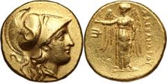 Ancient Greece, Macedonia, Alexander III the Great, 336-323 BC, Stater, AmphipolisGold 8,47 g, 18 mm. Scarce and well preserved. One of the most iconic Greek gold coins of the Hellenistic period. This