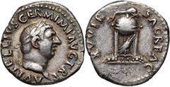 Ancient Roman Empire, Vitellius 69 AD, Denar, RomeWeight 2,89 g, 18mm. Very rare in such an excellent state of preservation. The coin comes with an original collector's ticket.Waga 2,89 g, 18 mm. Bard