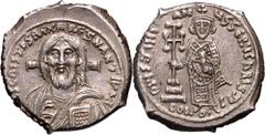 Ancient Byzantium, Justinian II 685-695 (first reign), Hexagram, ConstantinopleSilver, weight 7,01 g, 22 mm. A very rare coin in an unusual, excellent state for this type - one of the most beautiful e
