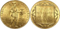 World coins and medals NetherlandsNetherlands, Wilhelmina I, Ducat 1927 Niderlandy, Wilhelmina I, dukat 1927 Gold 3,47 g. Złoto 3,47 g. Grade: UNC/UNC- Diameter: 21.00 mm Literature: Friedberg 352, KM