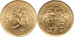 World coins and medals Czechoslovakia, Ducat (medal) 1934/1971, Reviving of Kremnitz´s mining Czechosłowacja, dukat medalowy 1934/1971, Kremnica Gold 3,46 g. Paper certificate included. Scarce. Złoto 