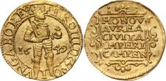 World coins and medals Netherlands, Ferdinand III, Kampen, ducat 1649 Niderlandy, Ferdynand III, Kampen, dukat 1649 Gold 3,49 g. Złoto 3,49 g. Netherlands Grade: XF Diameter: 23.00 mm Literature: Frie