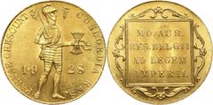 World coins and medals Netherlands, Wilhelmina, Ducat 1928 Niderlandy, Holandia, Wilhelmina, dukat 1928 Gold 3,49 g. Złoto 3,49 g. Netherlands Grade: UNC- Diameter: 21.00 mm Literature: Friedberg 352 