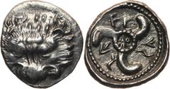 Ancient Greece, Lycia, Perikles, 1/3 Stater circa 380-360 BC Grecja, Lycia, Perykles, 1/3 statera ok. 380-360 p.n.e. Silver 2,93 g, 17 mm. Waga 2,93 g, 17 mm. Dość centryczna i ładnie zachowana. Grade