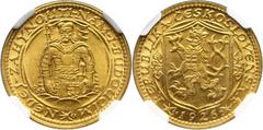 Czechoslovakia Czechoslovakia, Ducat 1926 Czechosłowacja, dukat 1926 Gold 3,49 g. Złoto 3,49 g. Grade: NGC MS64 Literature: Friedberg 2 More photos and full item description available on auction site 