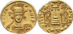 Ancient Byzantine Empire, Constantine IV 668-685, Solidus, Constantinople Bizancjum, Konstantyn IV Pogonatos 668-685, solidus, Konstantynopol Gold 4,38 g, 18 mm. Złoto 4,38 g, 18 mm. Grade: VF+ Refere