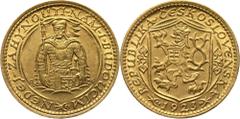 Czechoslovakia Czechoslovakia, Ducat 1923 Czechosłowacja, dukat 1923 Gold 3,49 g. Złoto 3,49 g. Grade: UNC/AU Reference: Friedberg 2Czechoslovakia