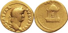 Ancient Roman Empire, Nero 54-68, Aureus Cesarstwo Rzymskie, Neron 54-68, aureus Gold 6,92 g, 19 mm. Złoto 6,92 g, 19 mm. Grade: F+ Reference: RIC 61