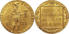 Russia Russia, Nicholas I, Dutch-type Ducat 1831, St. Petersburg Rosja, Mikołaj I, dukat typu niderlandzkiego 1831, Petersburg Gold 3,47 g.Złoto 3,47 g. Grade: XF+ Reference: KM #50.2Russia