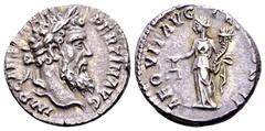 Roman Imperial Pertinax. Rome, 193 AD. AR denarius, 3.2 g. RIC 1. Extremely fine. A self-made man who rose to prominence through dedication and talent, Pertinax’s career was illustrious. His father wa