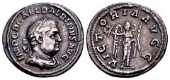 Roman Imperial Balbinus Rome, 238 AD. AR denarius, 3.4 g. IMP C D CAEL BALBINVS AVG laureate, draped, cuirassed bust of Balbinus right / VICTORIA AVGG Victory standing facing, head left, withwreath an