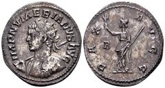 Roman Imperial Numerian Rome, 283-284 AD. Æ antoninianus, 3.87 g. IMP NUMERIANUS AUG radiate, cuirassed bust left, with spear and decorated shield / PAX AUGG Pax standing left, with branch and sceptre
